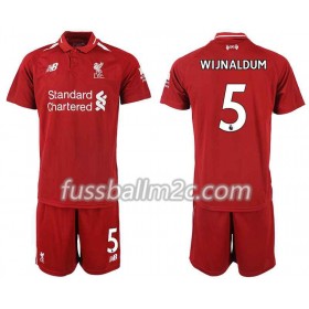 Fußballtrikots Liverpool WIJNALDUM 5 Kinder Heim Trikotsatz 2018-2019